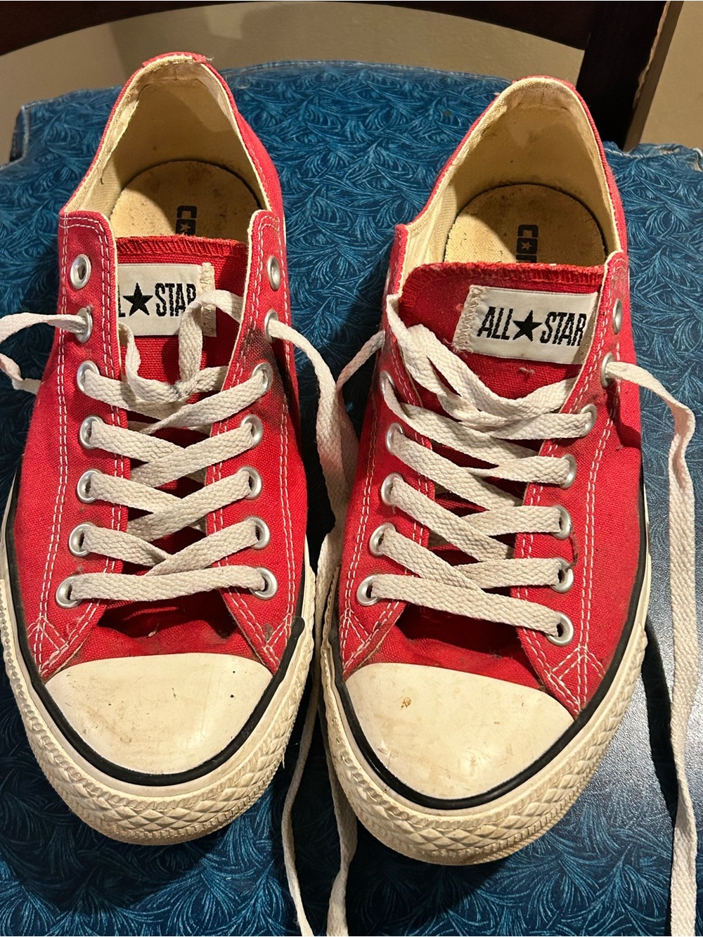 Converse Men Red Low Top All Star Sneakers